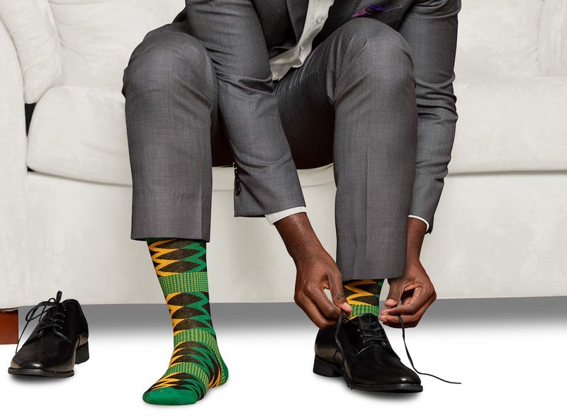 ADVANSYNC Premium Kente Cloth Socks (9-12, 3 Pack Bundle No 1) - Image 4